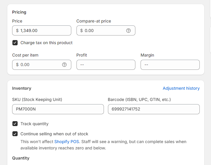 shopify pricing